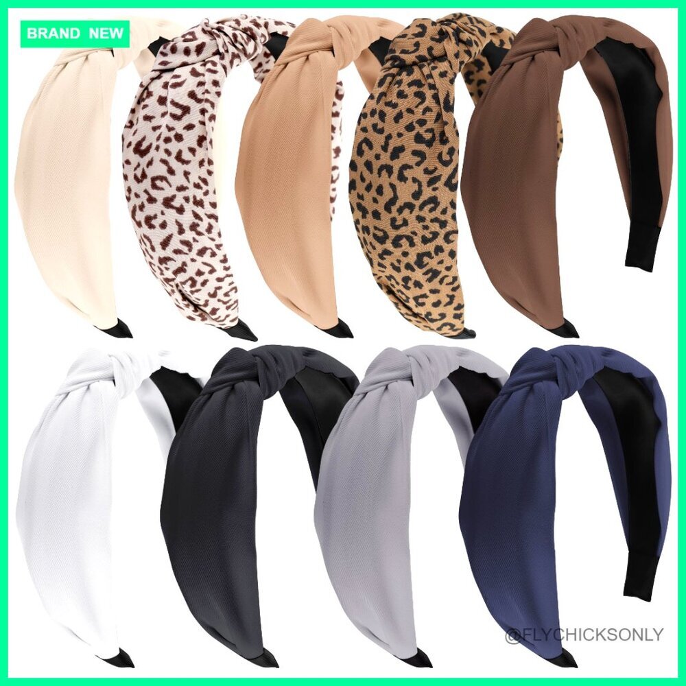 9-Piece Knotted Wide Headband Set, Fashion Hair Accessories for Women